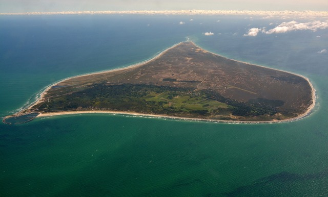 Øen Anholt set fra luften